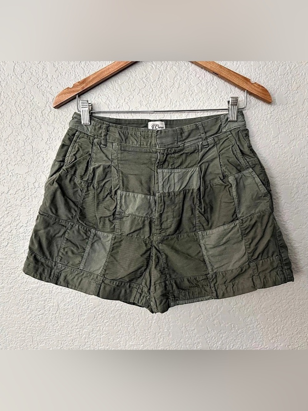 J.Crew Patchwork Shorts Cargo Shorts Green Size 6